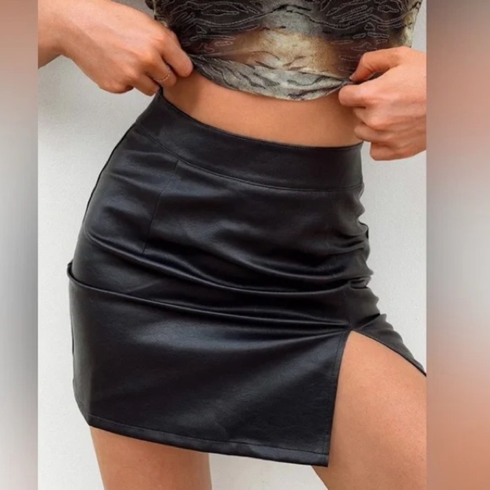 Lioness The Rizzo Faux Leather Mini Skirt